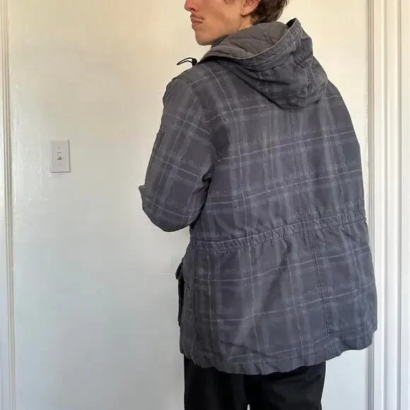 Rare Vintage 00s Quilted Carhartt Plaid Tactical Pocket Winter Ski Coat Jacket - Picture 8 of 8